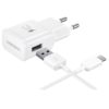Chargeur secteur + cable 1m Samsung FAST CHARGE original Type C 15W - Blanc Avec boite